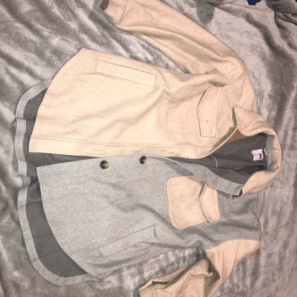 SO Beige and Gray Shacket